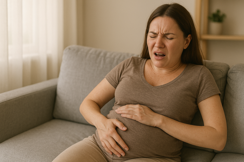 perut mengeras dan bayi aktif bergerak