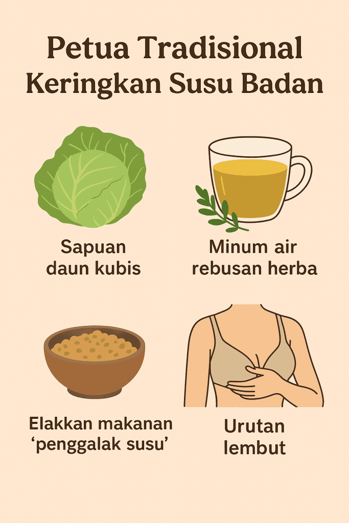 cara hentikan susu badan