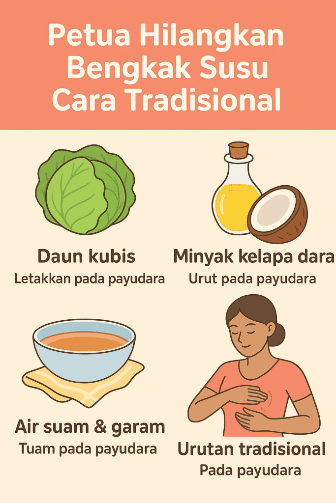 cara hilangkan bengkak susu tersumbat