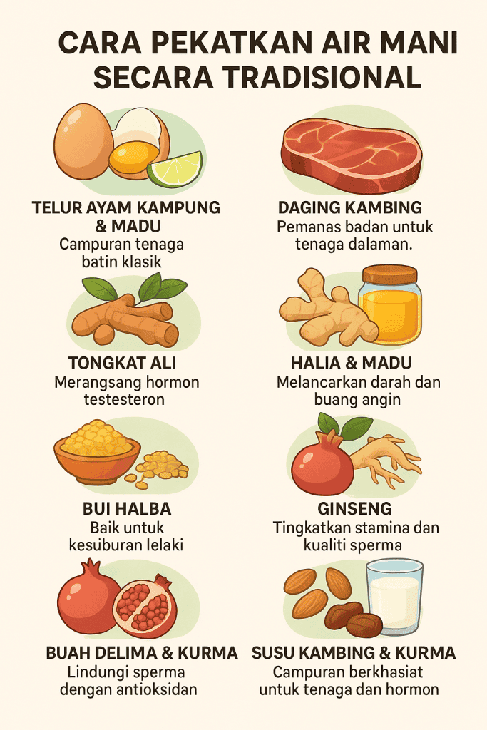 cara pekatkan air mani