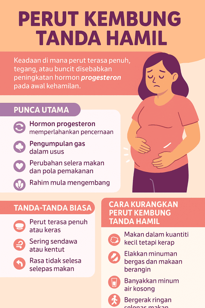perut kembung tanda hamil