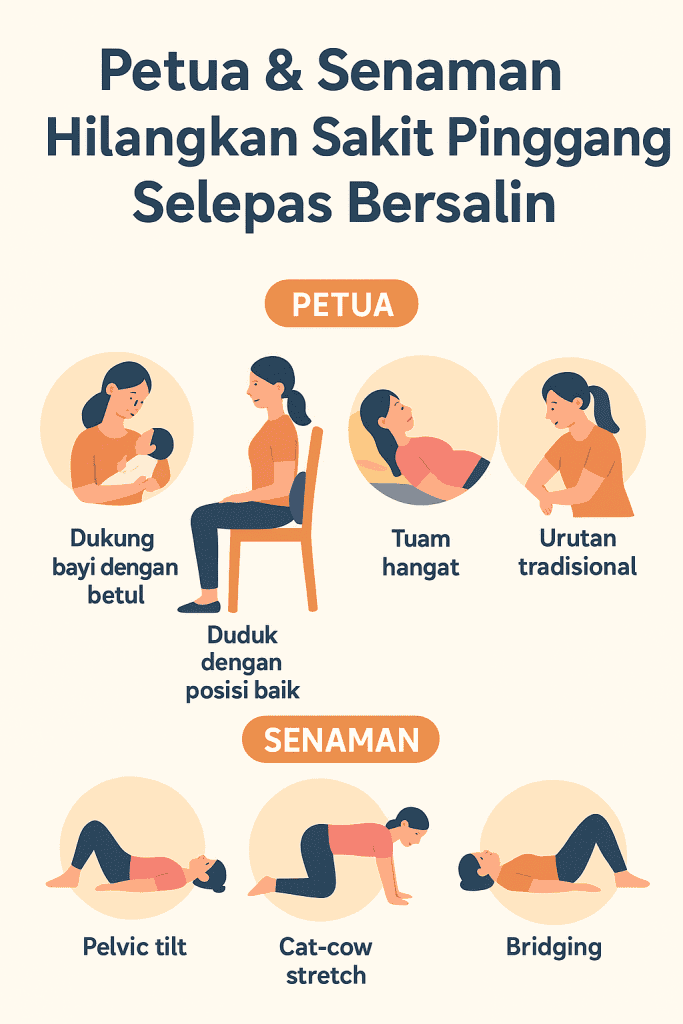 sakit pinggang selepas bersalin