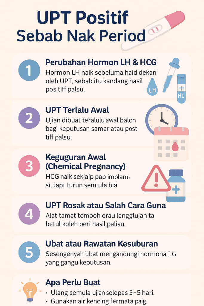 upt positif sebab nak period