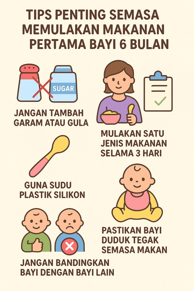 makanan pertama bayi 6 bulan