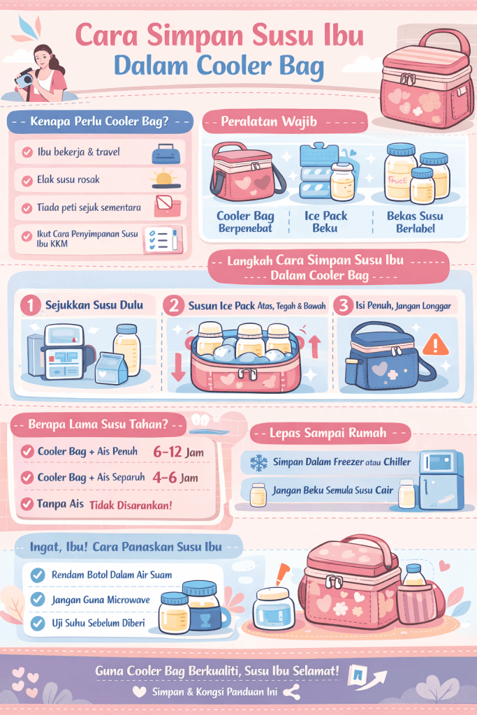 cara simpan susu ibu dalam cooler bag