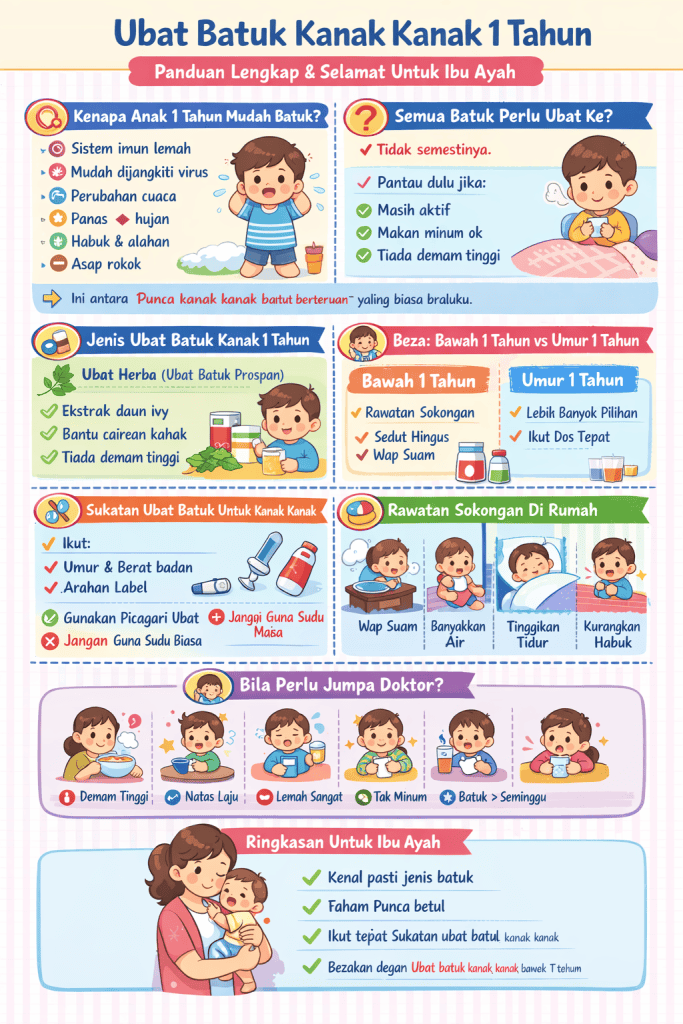 ubat batuk kanak kanak 1 tahun
