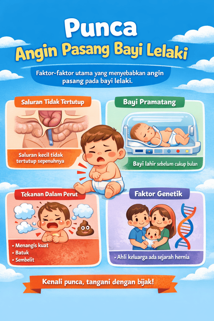 angin pasang bayi lelaki
