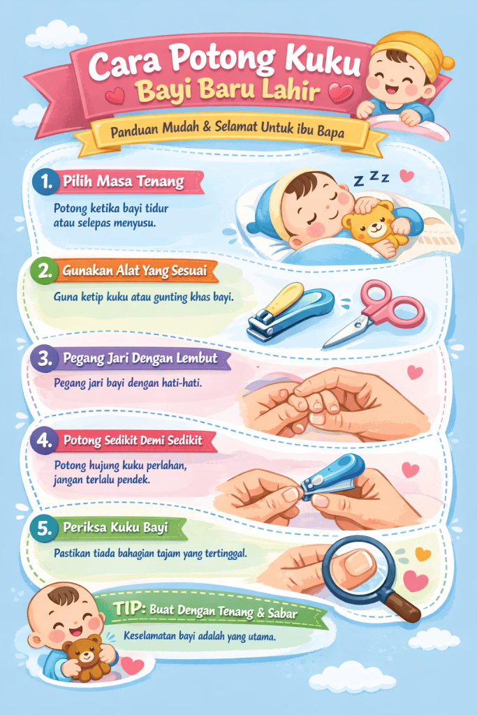 cara potong kuku bayi