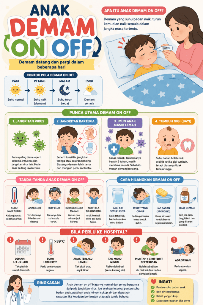 anak demam on off