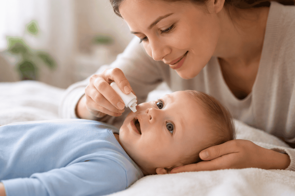 cara buang hingus bayi