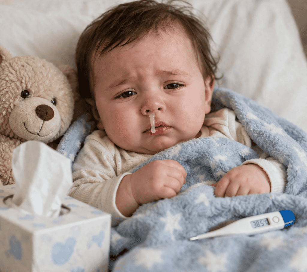 cara buang hingus bayi 