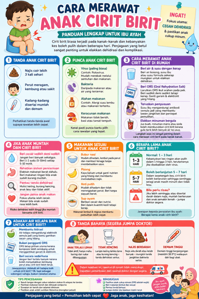 cara merawat anak cirit birit