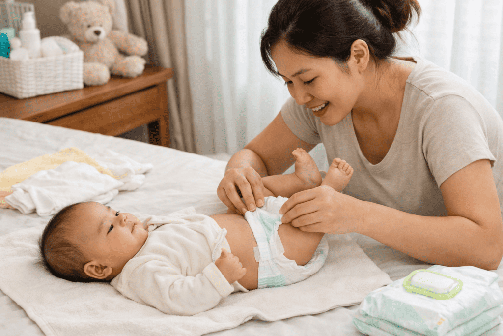 tahi bayi warna hijau